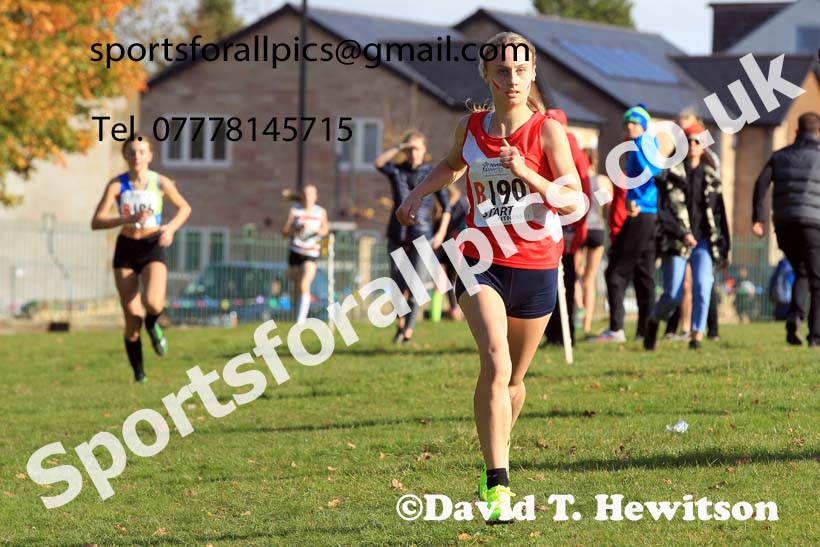 Girls under-15s 2022 Northern Cross Country Relays, Graves Park, Sheffield. Photo: David T. Hewitson/Sports for All Pics